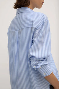 ALVA STRIPE LONG SLEEVE SHIRT | BLUE/WHITE