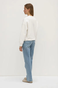 ANYA FLEECE CREW | ANTIQUE WHITE