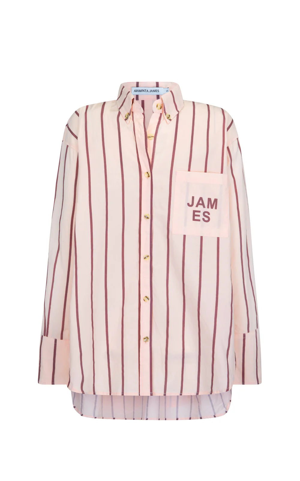 ALPINE COTTON STRIPE SHIRT | LIGHT BLUSH