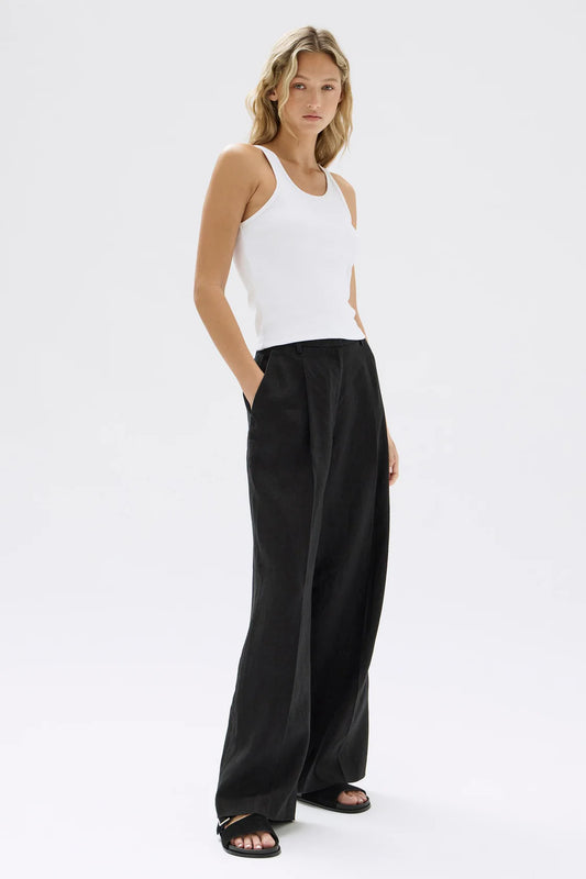 ARIA LINEN PANT | BLACK