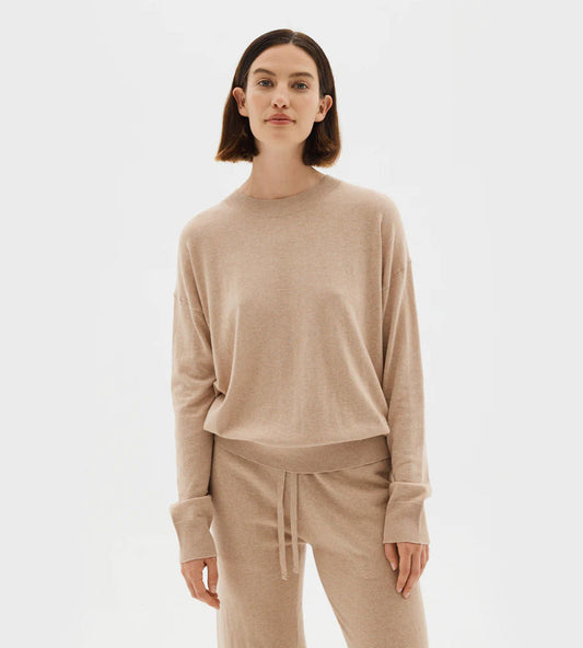 COTTON CASHMERE LOUNGE SWEATER | OAT MARLE