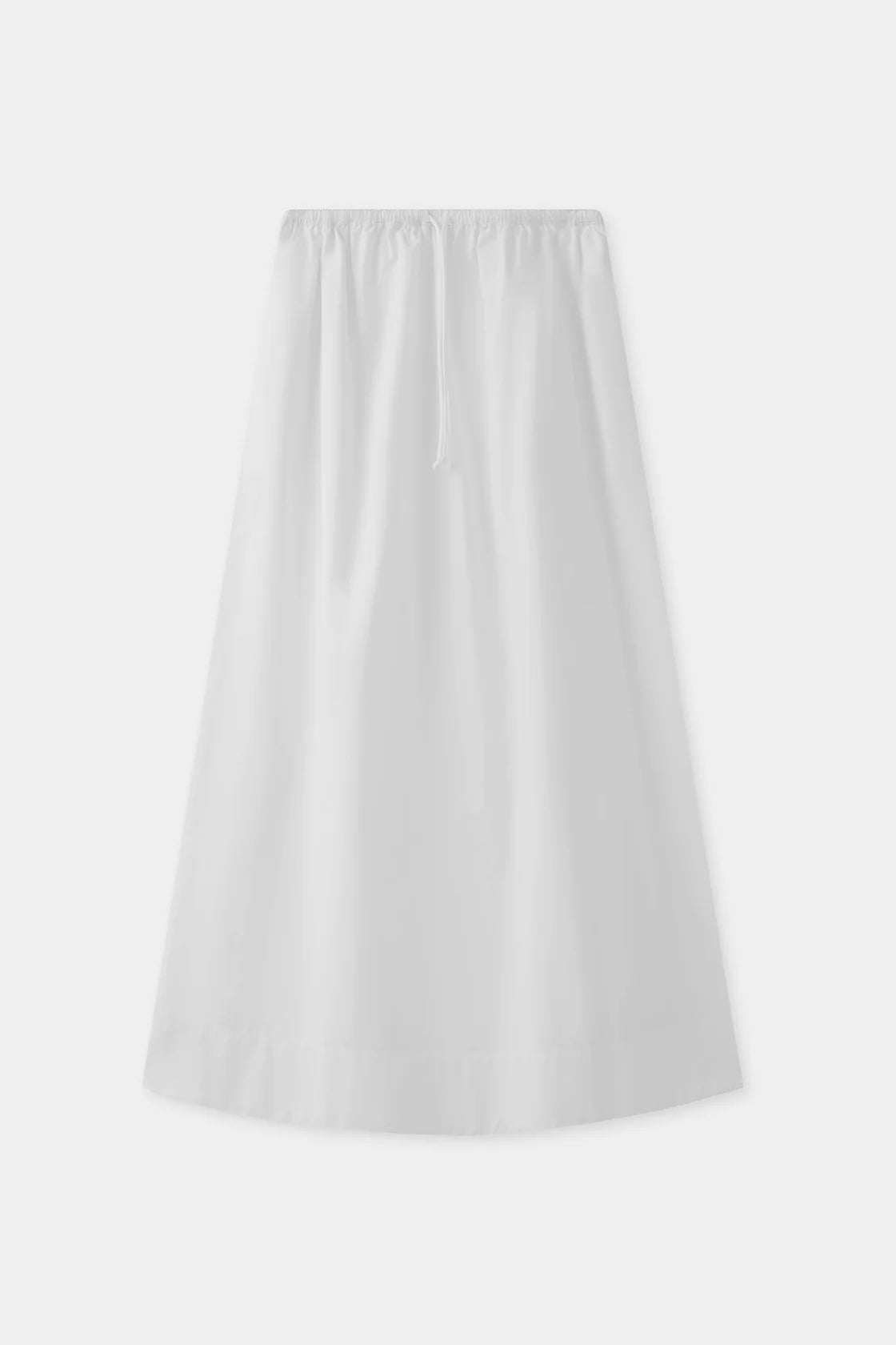 PHILIPA POPLIN MIDI SKIRT WHITE