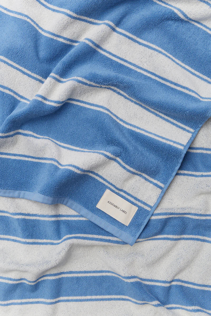 MULTI STRIPE BEACH TOWEL | BAHAMA/ CREAM STRIPE