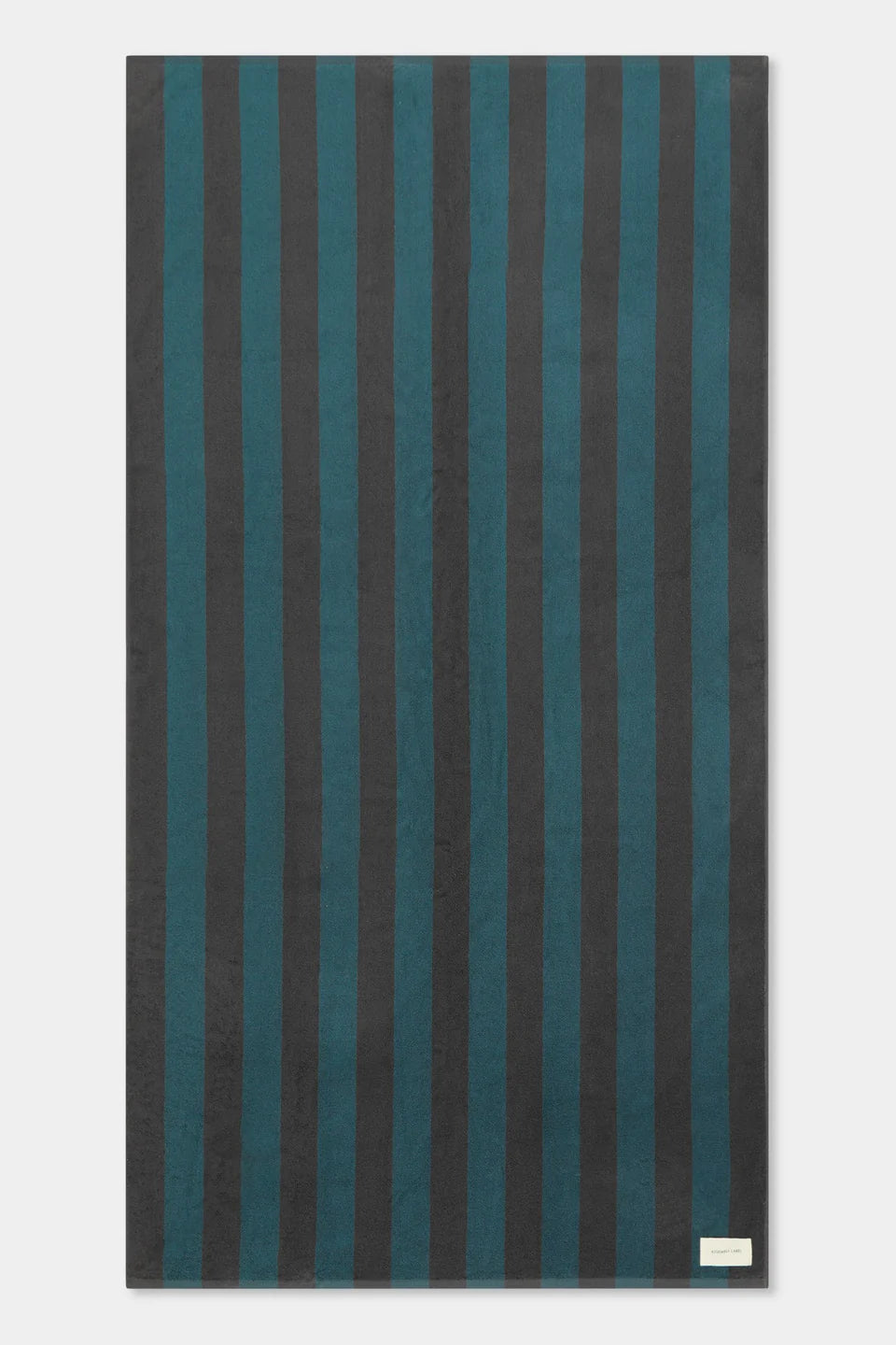 COTTON STRIPE BEACH TOWEL | ATLAS/ WASHED BLACK