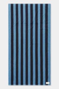 COTTON STRIPE BEACH TOWEL | BAHAMA/ TRUE NAVY