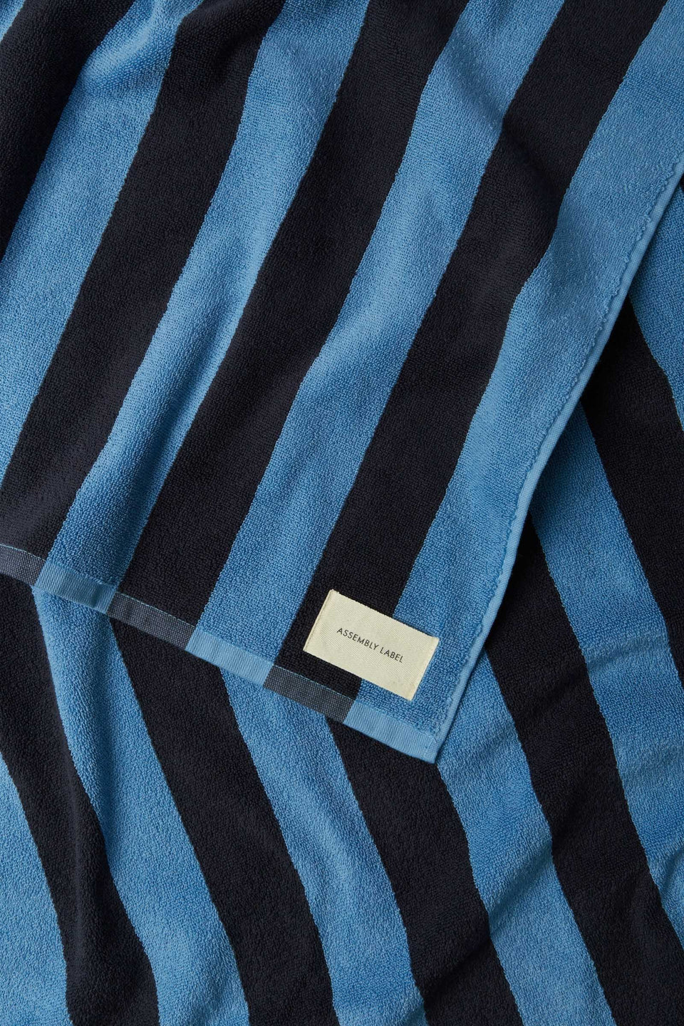 COTTON STRIPE BEACH TOWEL | BAHAMA/ TRUE NAVY