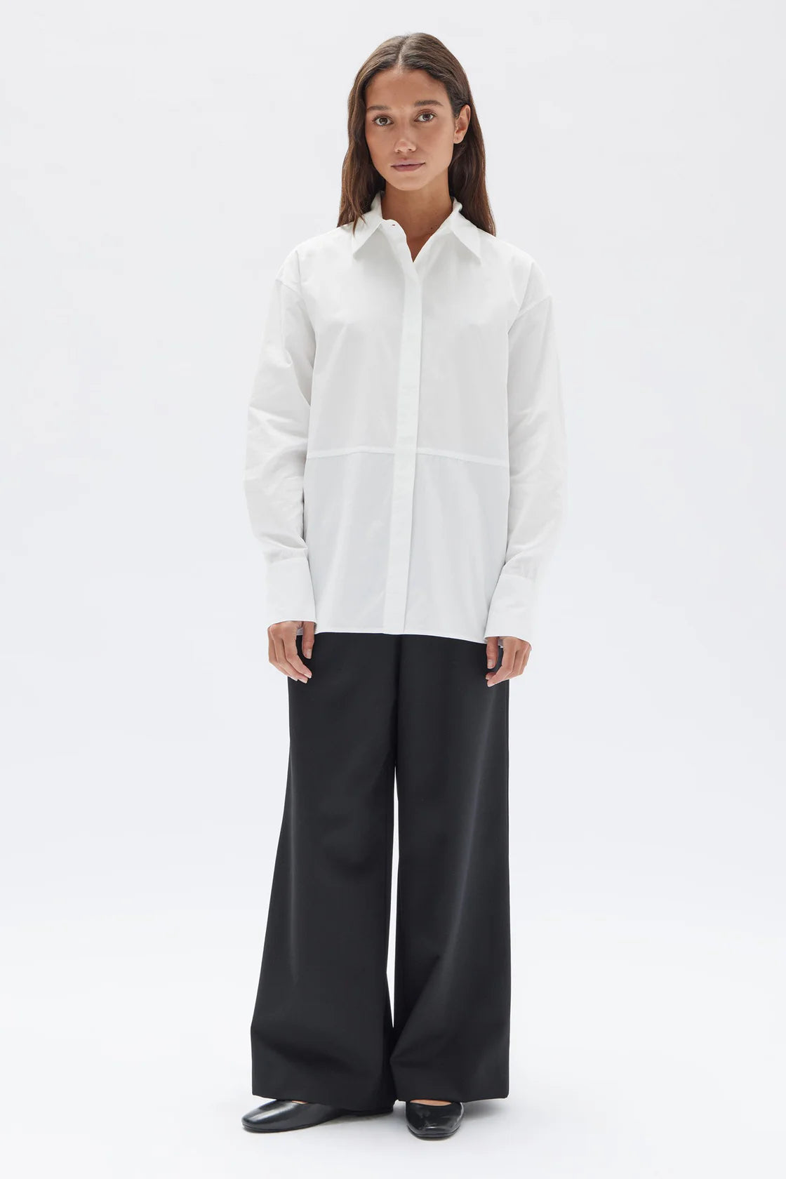 ASTRID COTTON POPLIN SHIRT | WHITE