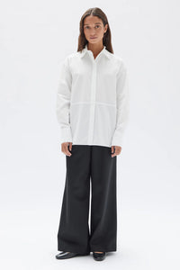 ASTRID COTTON POPLIN SHIRT | WHITE