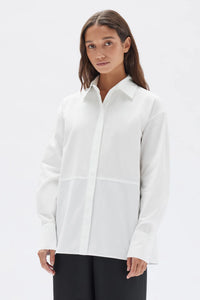 ASTRID COTTON POPLIN SHIRT | WHITE