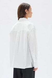 ASTRID COTTON POPLIN SHIRT | WHITE