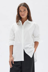 ASTRID COTTON POPLIN SHIRT | WHITE