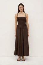 AUBREY ROUCHED DRESS | GANACHE