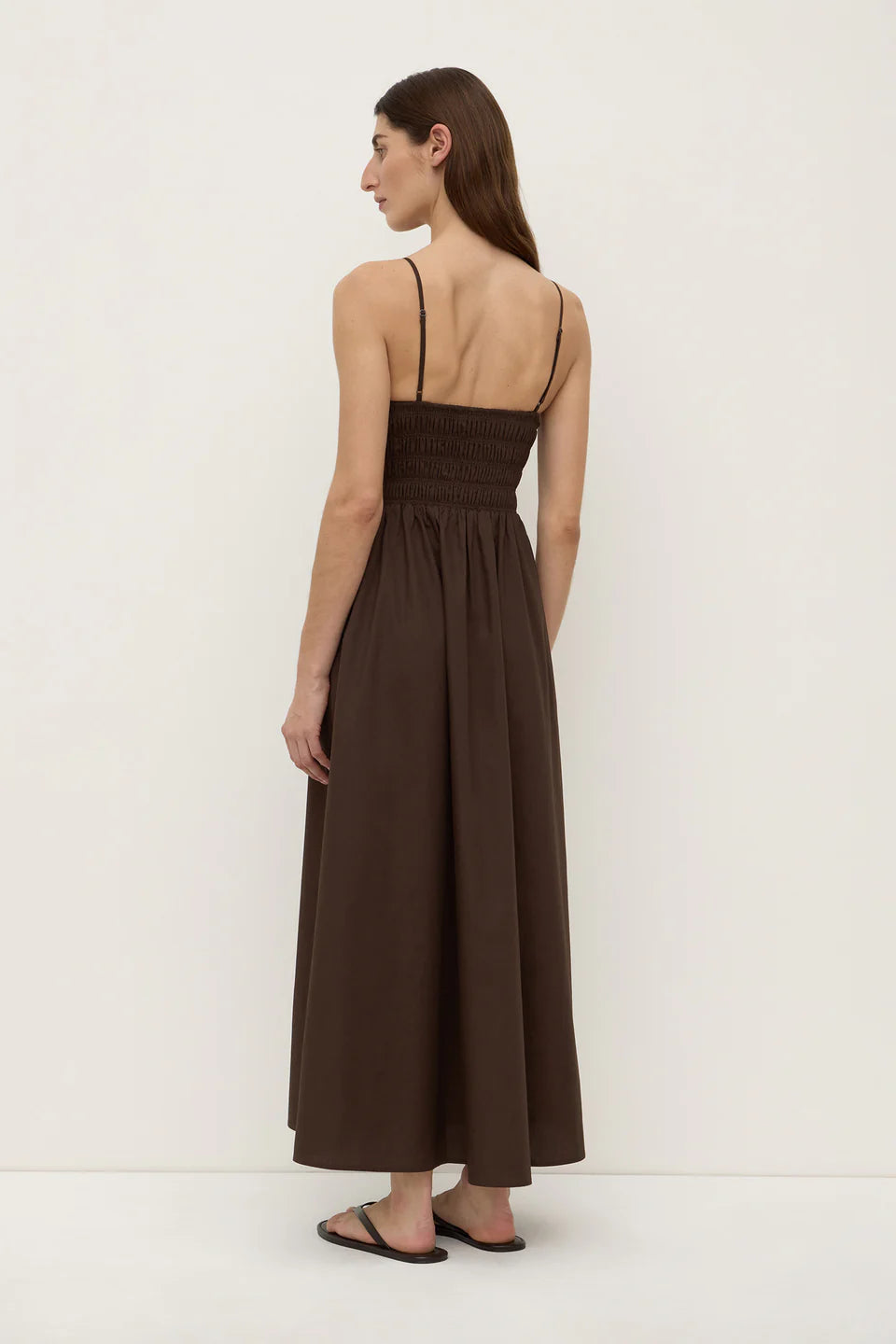 AUBREY ROUCHED DRESS | GANACHE