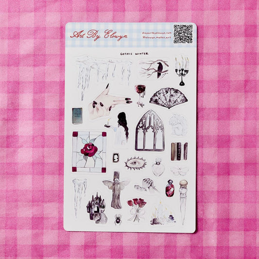 Art By Elowyn Gothic Winter Sticker Sheet