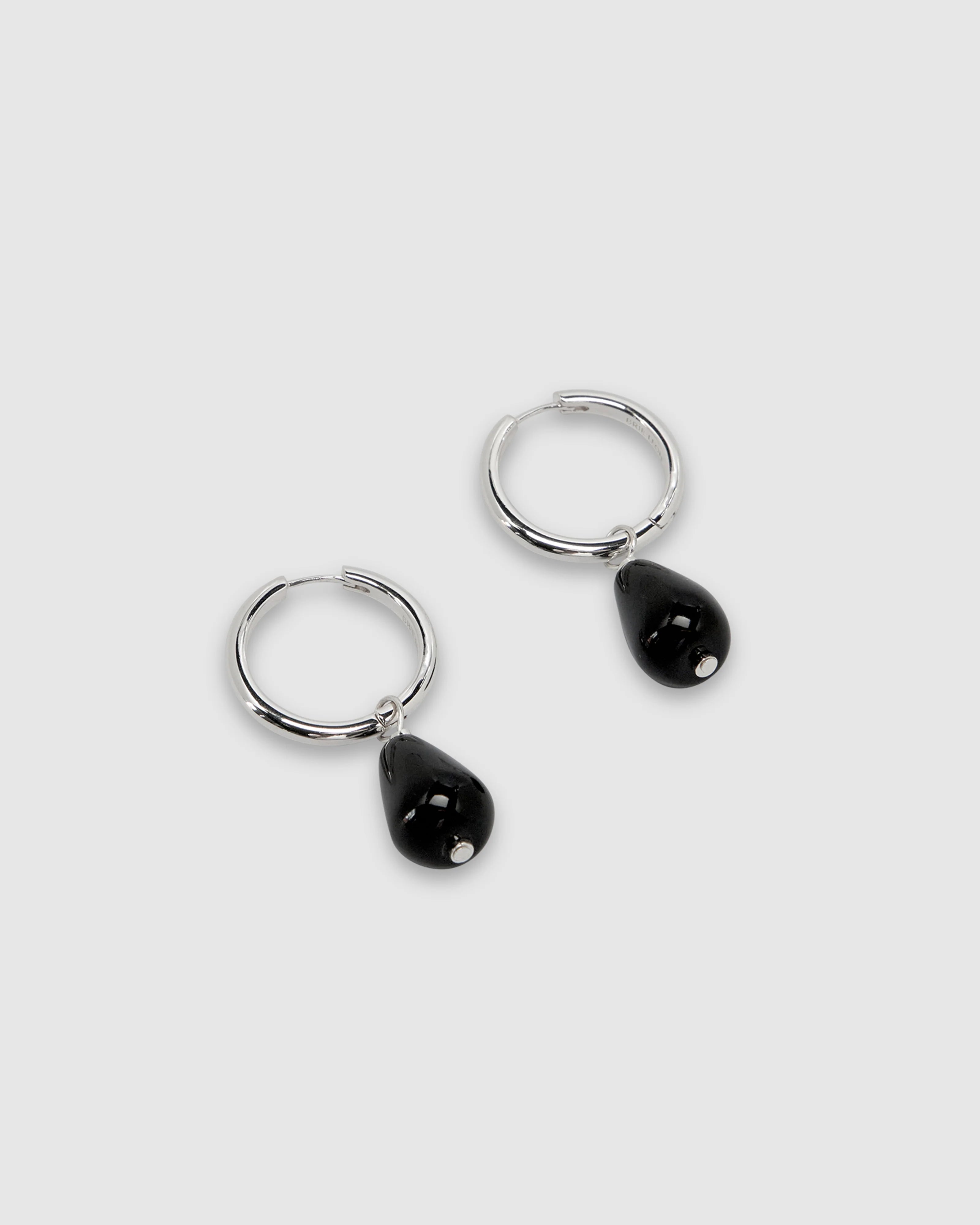 SANTIAGO EARRINGS | SILVER + ONYX