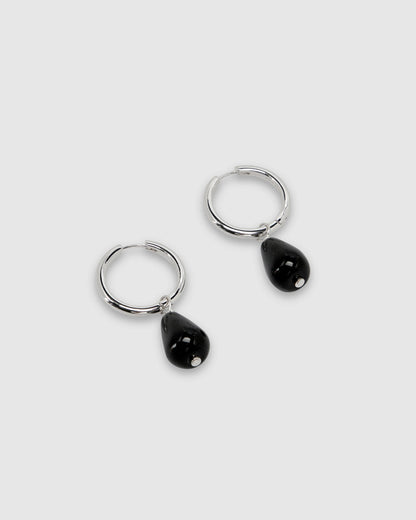 SANTIAGO EARRINGS | SILVER + ONYX