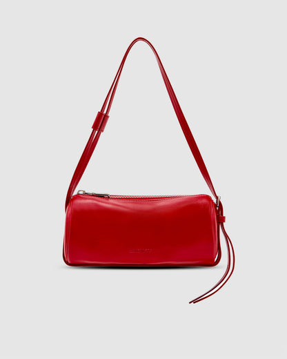 BROOKE MINI BARREL BAG | CRIMSON
