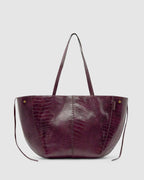 REESE MARKET TOTE BAG | BORDEAUX CROC
