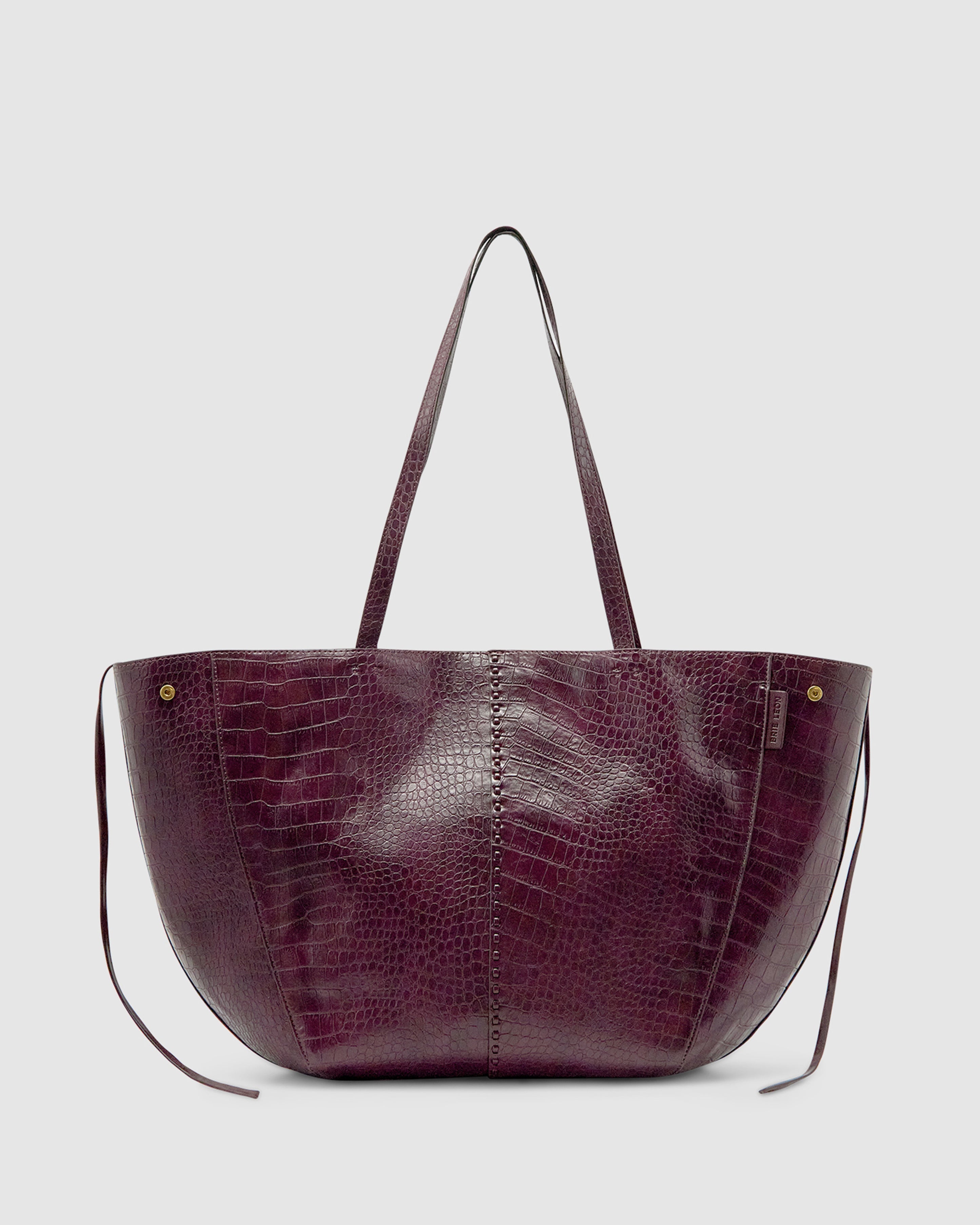 REESE MARKET TOTE BAG | BORDEAUX CROC