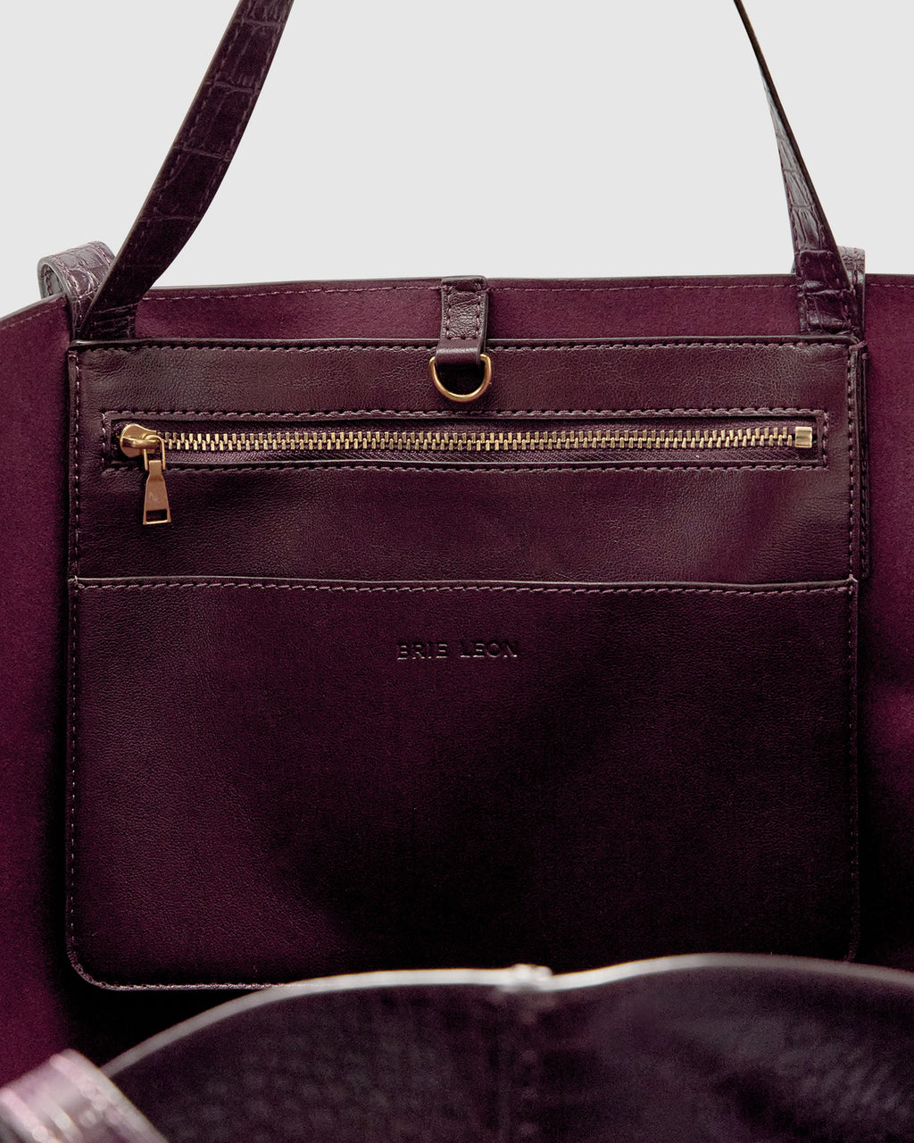 REESE MARKET TOTE BAG | BORDEAUX CROC