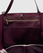 REESE MARKET TOTE BAG | BORDEAUX CROC