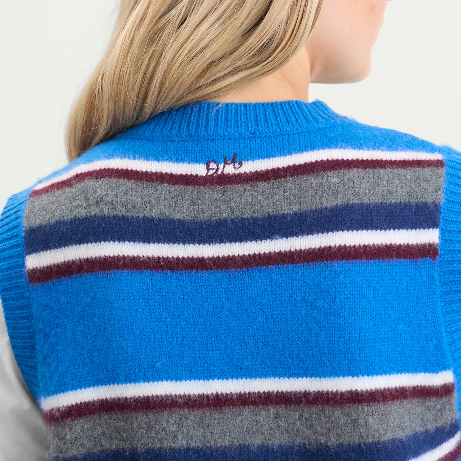 SOFIE MERINO WOOL VEST | BLUE STRIPE