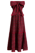 Damson Madder Mia Midi Dress Red Check