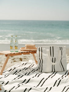 THE BEACH BLANKET | BLACK TWO STRIPE
