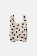 Baby Baggu Cream and Black Polka Dot