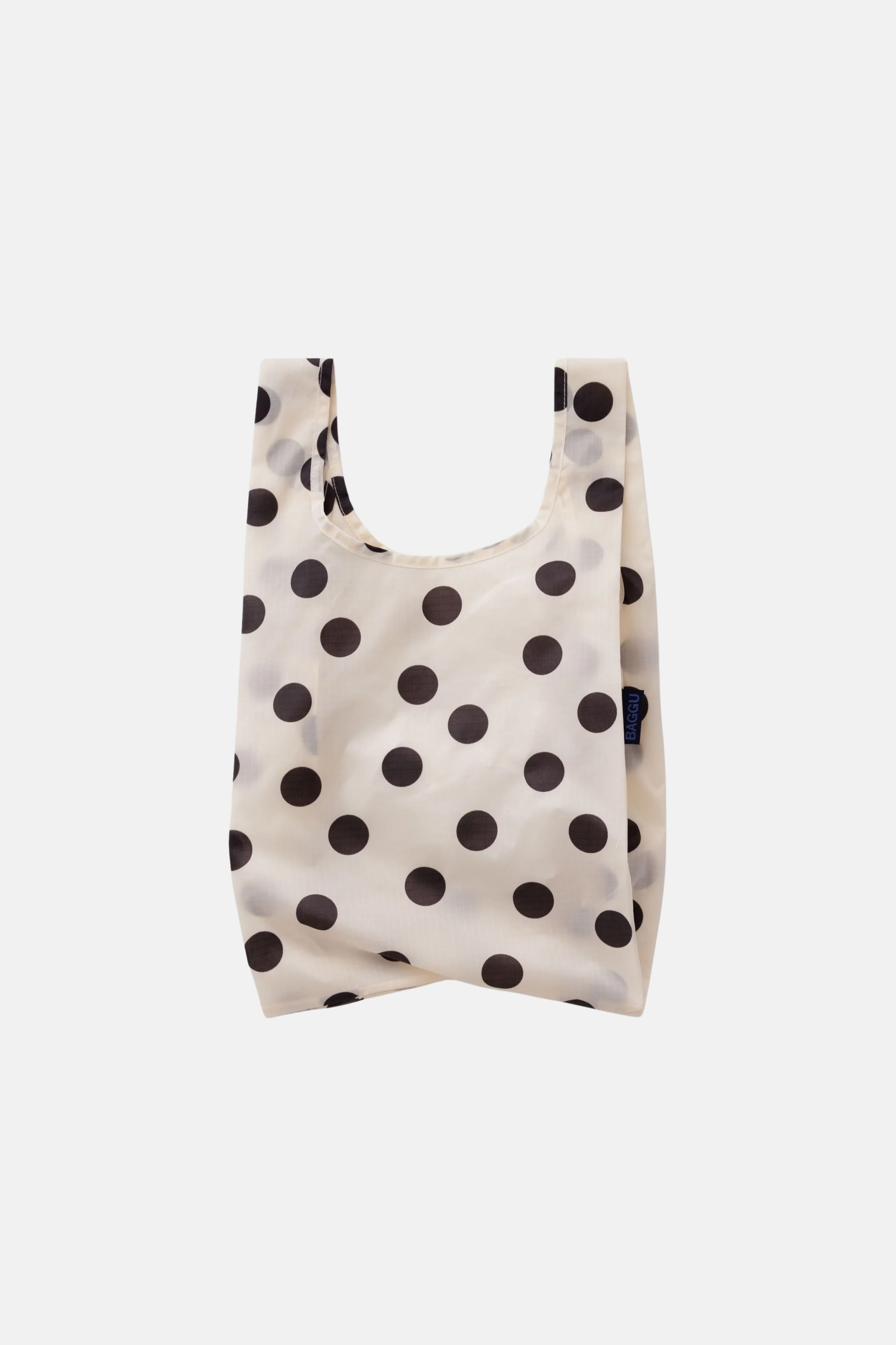Baby Baggu Cream and Black Polka Dot