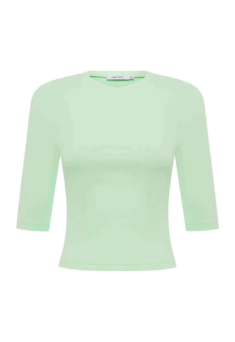 Olga Joan Baby V-Neck Top Menta