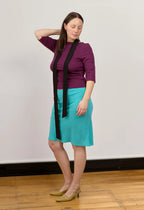 Olga Joan Bateau 3/4 Top Aubergine