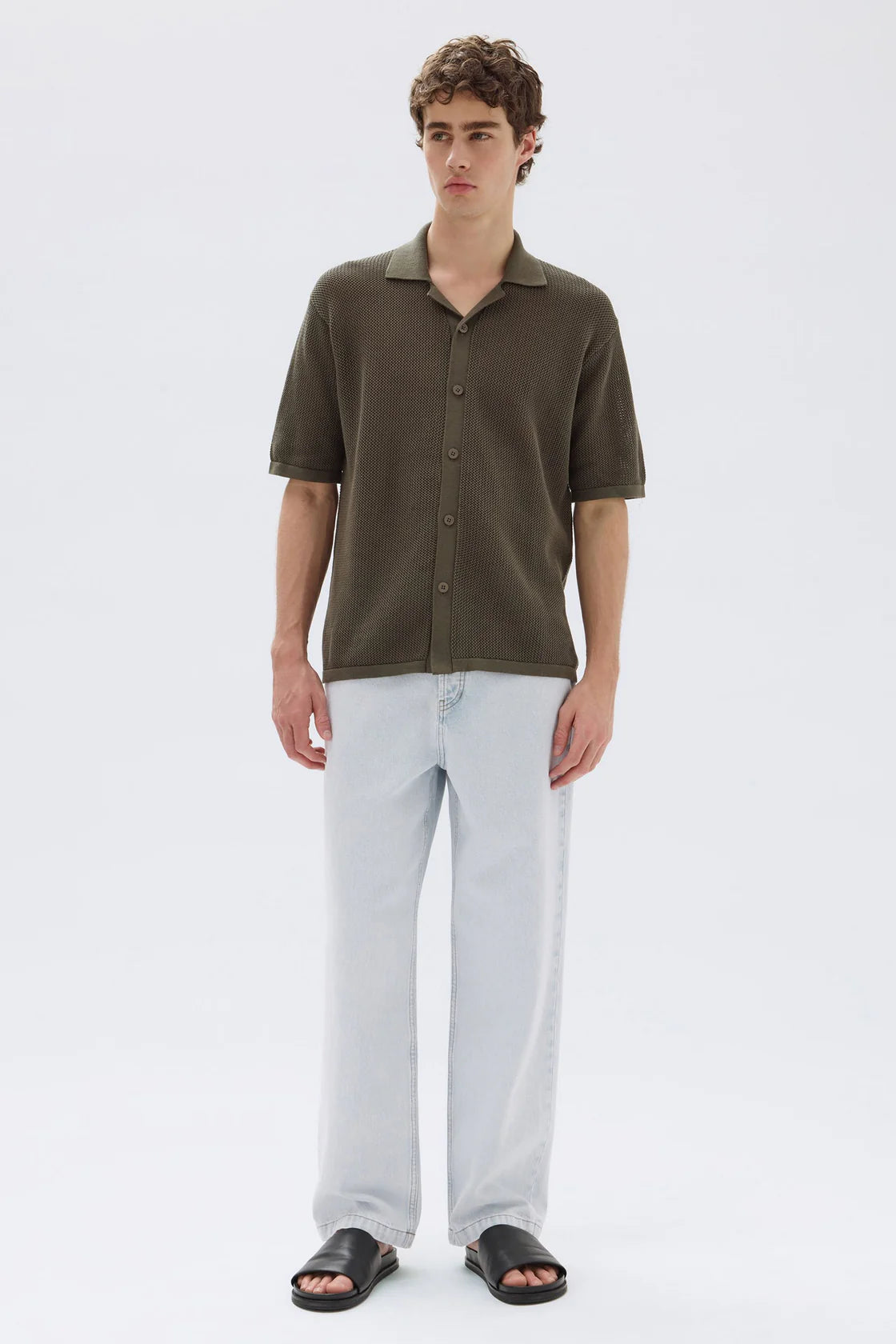 BECK KNIT SHORT SLEEVE SHIRT | MILITARY