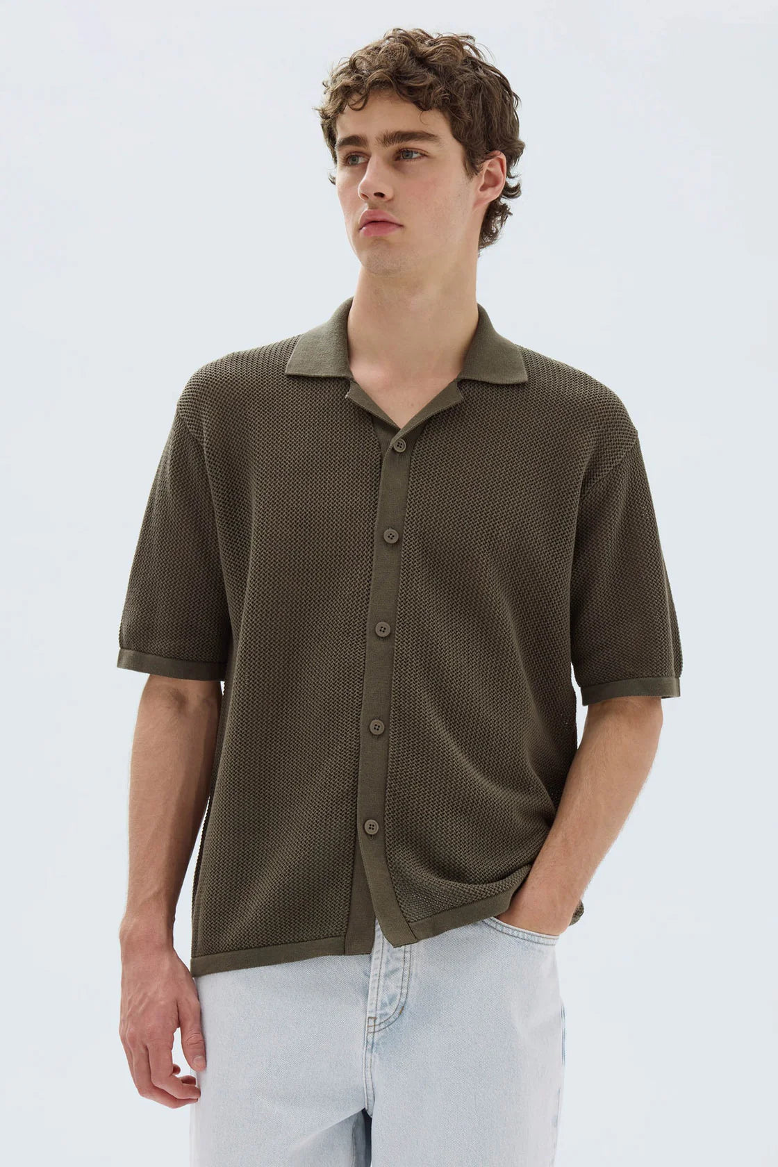BECK KNIT SHORT SLEEVE SHIRT | MILITARY