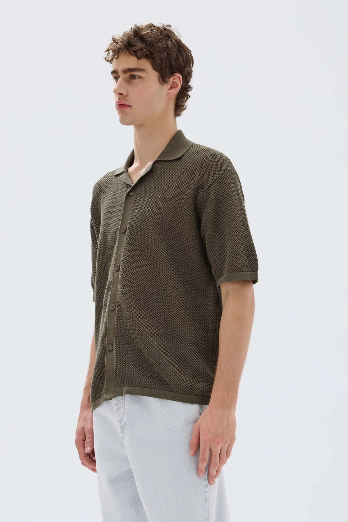 BECK KNIT SHORT SLEEVE SHIRT | MILITARY