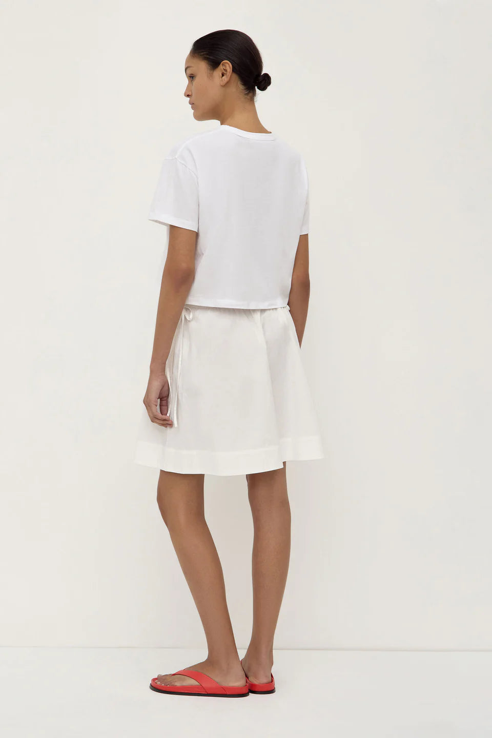 BELLA POPLIN SKIRT | WHITE
