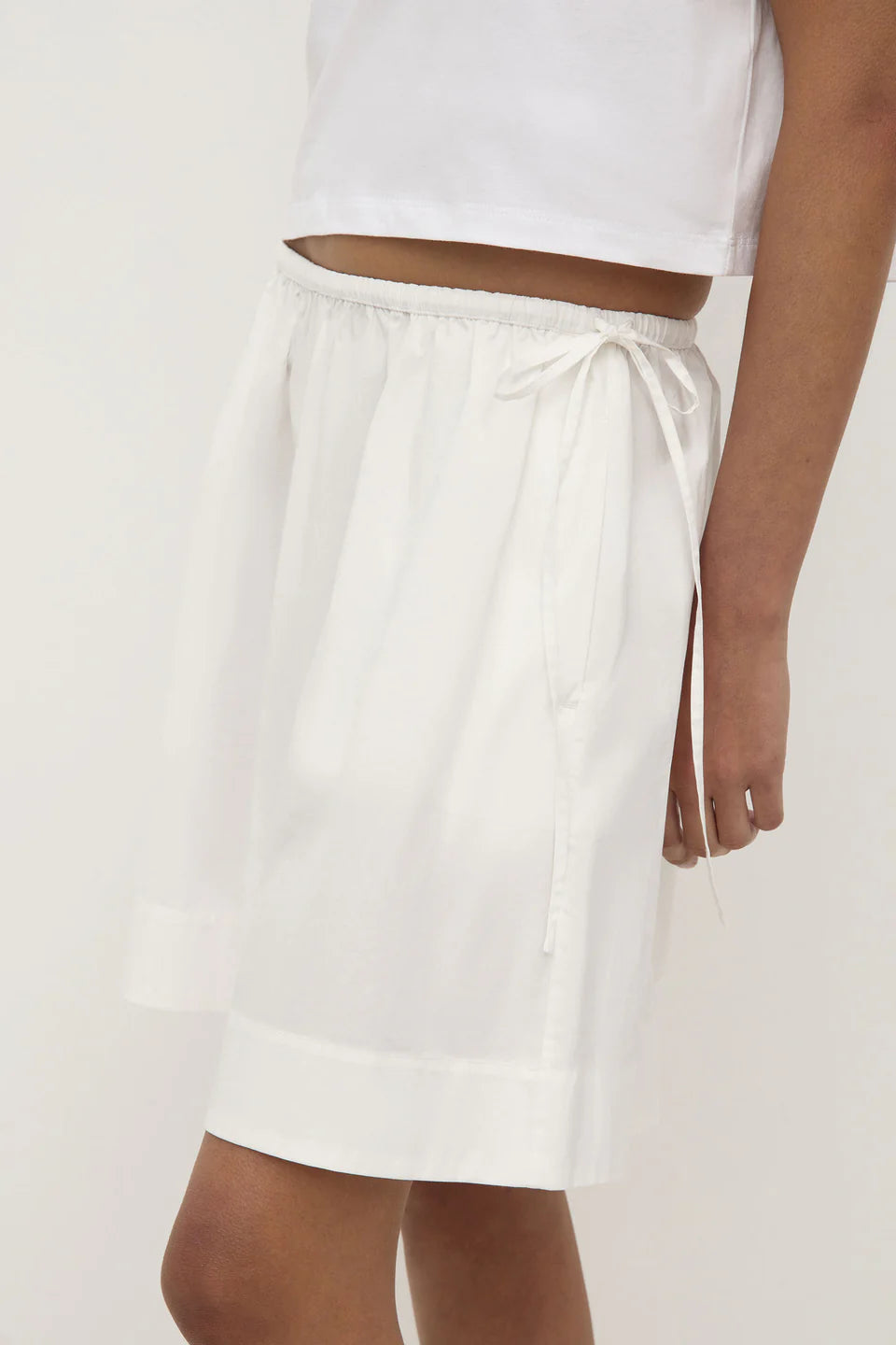 BELLA POPLIN SKIRT | WHITE