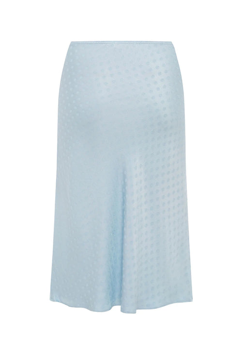 BIAS KNEE SKIRT | JACQUARD CIELO