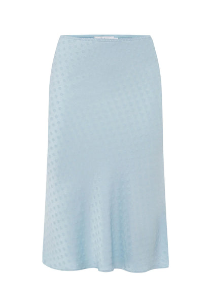 BIAS KNEE SKIRT | JACQUARD CIELO