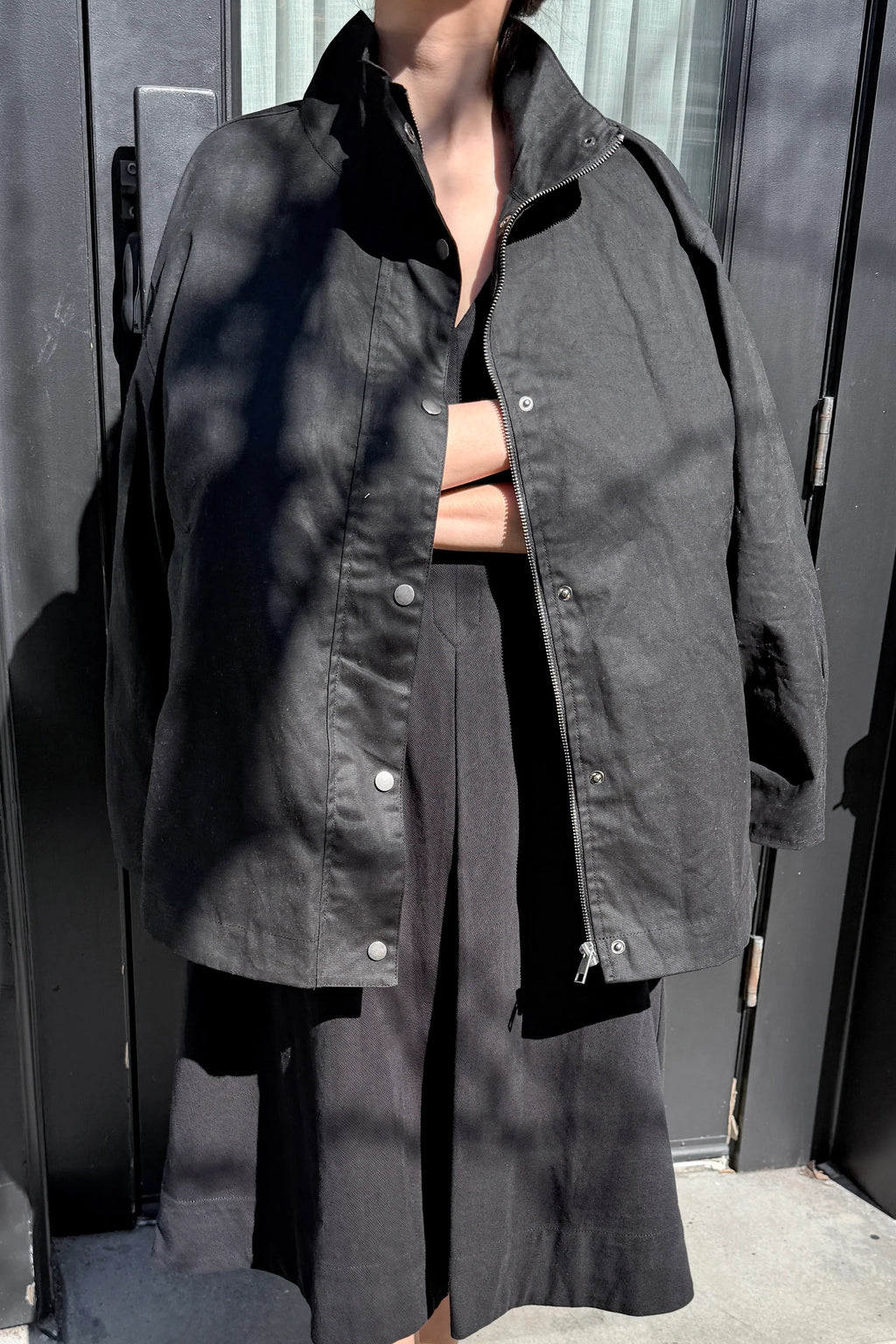 BLAIR WAXED COTTON JACKET | BLACK