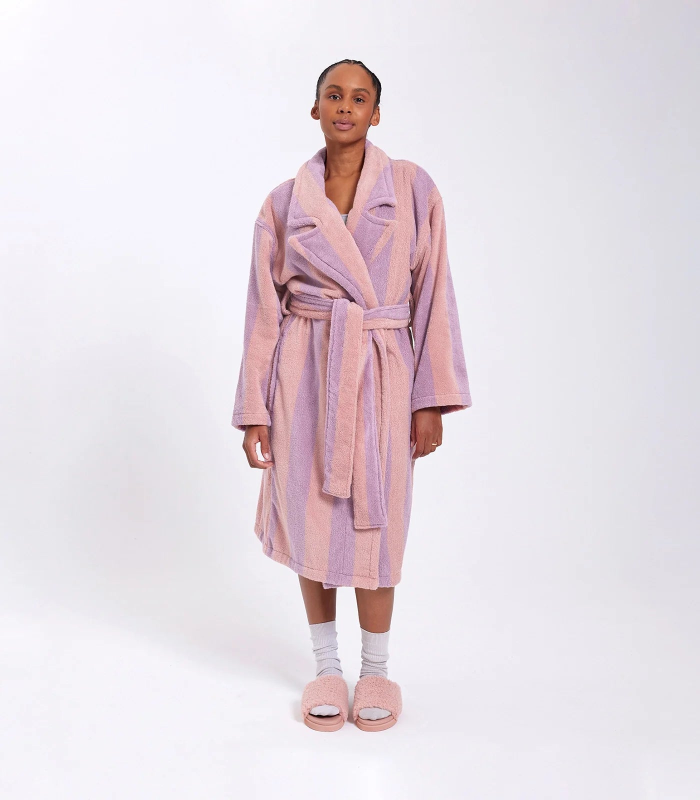 HOMMEY ROBE | PINK & PURPLE STRIPE