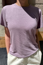 Le Bon Shoppe Bo Linen Blend Tee Lavender
