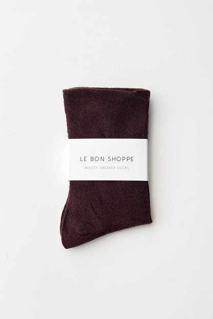 Le Bon Shoppe Breezy Sneaker Socks Dark Cacao