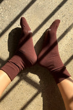 Le Bon Shoppe Breezy Sneaker Socks Dark Cacao