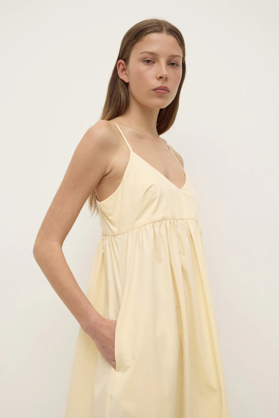 BRONTE POPLIN MIDI DRESS | SORBET