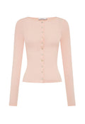 Olga Joan Button-Through Long Sleeve Top Petalo