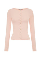 Olga Joan Button-Through Long Sleeve Top Petalo