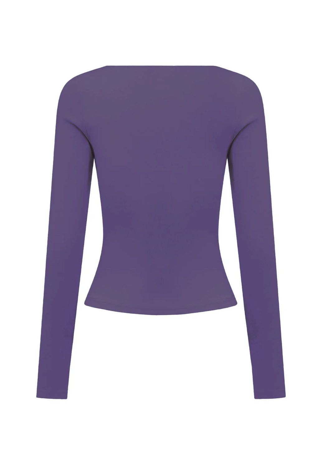 Olga Joan Button-Through Long Sleeve Top Washed Viola