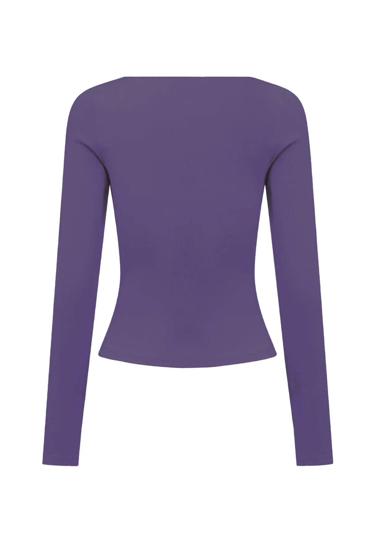 Olga Joan Button-Through Long Sleeve Top Washed Viola