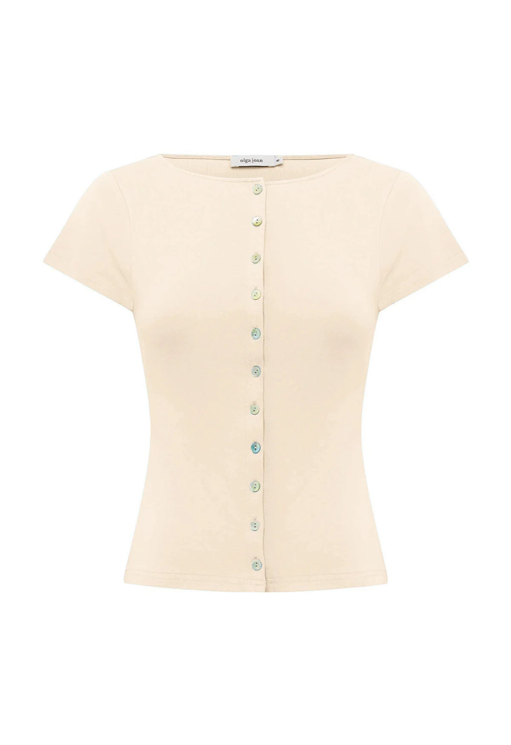 Olga Joan Button-Through Tee Avena